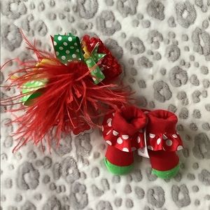 Mudpie Baby Headband and Ruffle Socks set